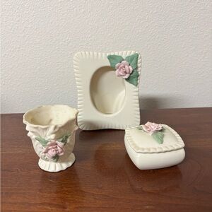 Floral Ceramic Decor Set